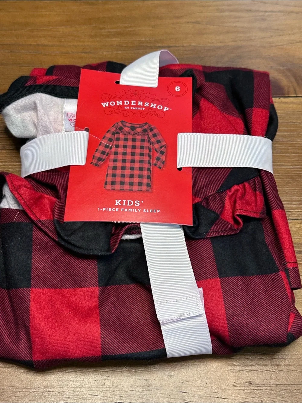 WonderShop Red Buffalo Plaid Kids Pajama gown